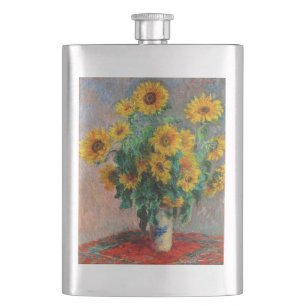Claude Monet - Sonnenblumenstrauß Flachmann