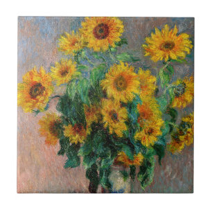 Claude Monet - Sonnenblumenstrauß Fliese