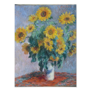 Claude Monet - Sonnenblumenstrauß, Fotodruck