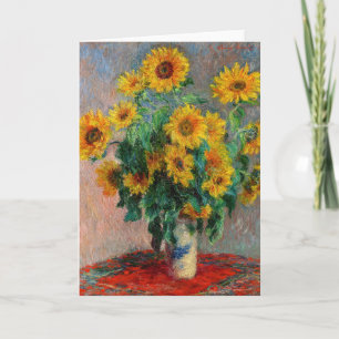 Claude Monet - Sonnenblumenstrauß Karte
