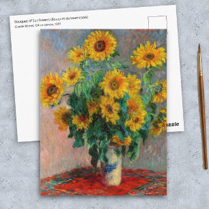 Claude Monet - Sonnenblumenstrauß Postkarte