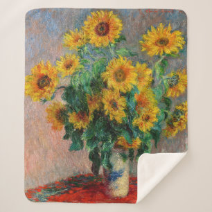 Claude Monet - Sonnenblumenstrauß Sherpadecke