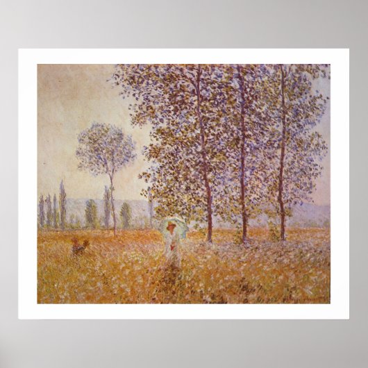Claude Monet - Sonnenlicht-Effekt unter den Poplar Poster (Vorne)