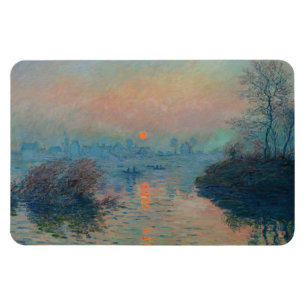 Claude Monet - Sonnenuntergang an der Seine in Lav Magnet