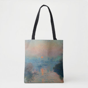 Claude Monet - Sonnenuntergang an der Seine in Lav Tasche