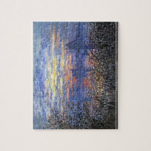Claude Monet - Sonnenuntergang auf dem die Puzzle (Vertikal)