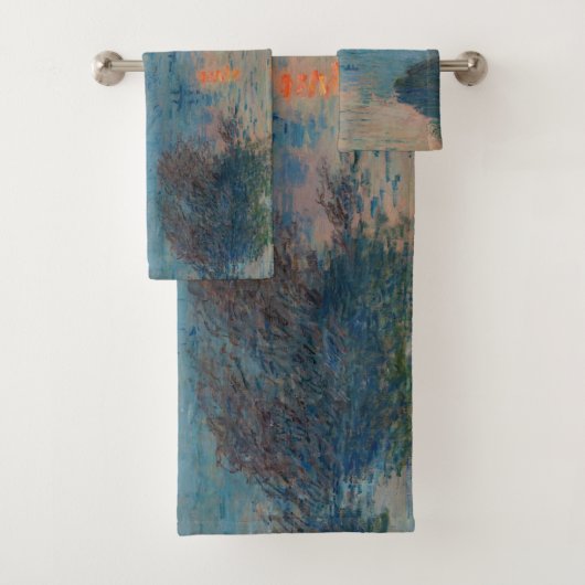 Claude Monet - Sonnenuntergang auf der Seine am La Badhandtuch Set (Insitu)