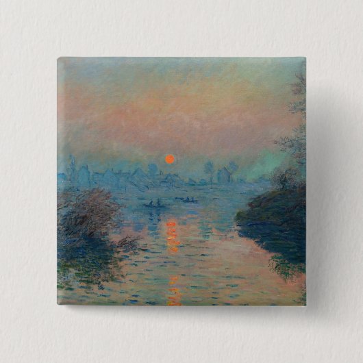 Claude Monet - Sonnenuntergang auf der Seine am La Button (Vorderseite)