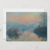 Claude Monet - Sonnenuntergang auf der Seine am La Dankeskarte (Vorderseite)