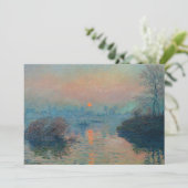 Claude Monet - Sonnenuntergang auf der Seine am La Dankeskarte (Stehend Vorderseite)