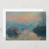 Claude Monet - Sonnenuntergang auf der Seine am La Dankeskarte (Vorne/Hinten)
