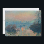 Claude Monet - Sonnenuntergang auf der Seine am La Dankeskarte<br><div class="desc">Sonnenuntergang auf der Seine am Lavacourt,  Wintereffekt / Soleil Couchant sur la Seine a Lavacourt,  Effekt d'hiver - Claude Monet,  Öl auf der Leinwand,  1880</div>