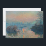Claude Monet - Sonnenuntergang auf der Seine am La Dankeskarte<br><div class="desc">Sonnenuntergang auf der Seine am Lavacourt,  Wintereffekt / Soleil Couchant sur la Seine a Lavacourt,  Effekt d'hiver - Claude Monet,  Öl auf der Leinwand,  1880</div>