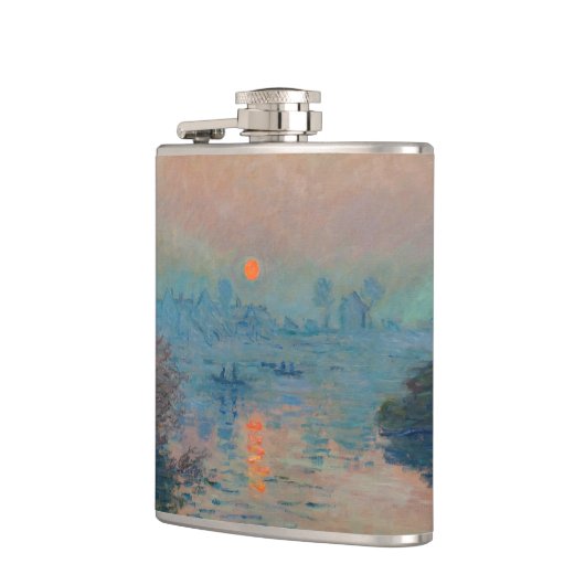 Claude Monet - Sonnenuntergang auf der Seine am La Flachmann (Links)