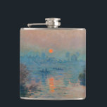 Claude Monet - Sonnenuntergang auf der Seine am La Flachmann<br><div class="desc">Sonnenuntergang auf der Seine am Lavacourt,  Wintereffekt / Soleil Couchant sur la Seine a Lavacourt,  Effekt d'hiver - Claude Monet,  Öl auf der Leinwand,  1880</div>