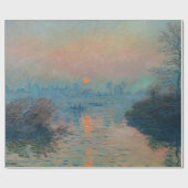 Claude Monet - Sonnenuntergang auf der Seine am La Geschenkpapier (Flach)