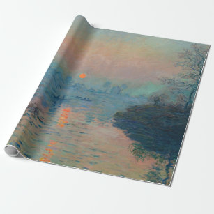 Claude Monet - Sonnenuntergang auf der Seine am La Geschenkpapier