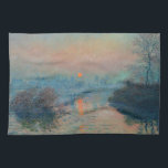 Claude Monet - Sonnenuntergang auf der Seine am La Geschirrtuch<br><div class="desc">Sonnenuntergang auf der Seine am Lavacourt,  Wintereffekt / Soleil Couchant sur la Seine a Lavacourt,  Effekt d'hiver - Claude Monet,  Öl auf der Leinwand,  1880</div>