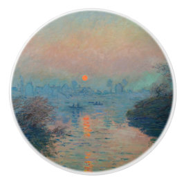 Claude Monet - Sonnenuntergang auf der Seine am La Keramikknauf