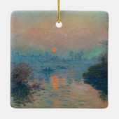 Claude Monet - Sonnenuntergang auf der Seine am La Keramikornament (Rückseite)