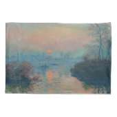 Claude Monet - Sonnenuntergang auf der Seine am La Kissenbezug (Rückseite)