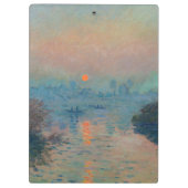 Claude Monet - Sonnenuntergang auf der Seine am La Klemmbrett (Rückseite)
