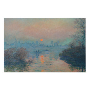 Claude Monet - Sonnenuntergang auf der Seine am La Künstlicher Leinwanddruck