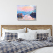 Claude Monet - Sonnenuntergang auf der Seine am La Leinwanddruck (Insitu (Schlafzimmer))