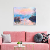 Claude Monet - Sonnenuntergang auf der Seine am La Leinwanddruck (Insitu (Wohnzimmer))