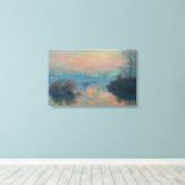 Claude Monet - Sonnenuntergang auf der Seine am La Leinwanddruck (Insitu (Holzboden))
