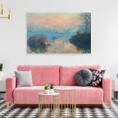 Claude Monet - Sonnenuntergang auf der Seine am La Leinwanddruck (Insitu (Wohnzimmer))