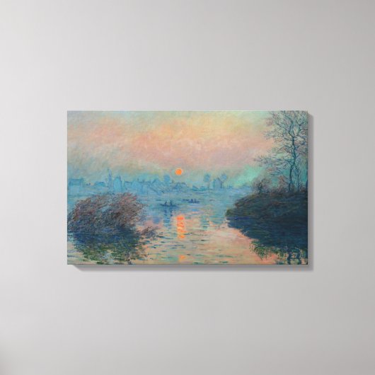 Claude Monet - Sonnenuntergang auf der Seine am La Leinwanddruck (Vorderseite)