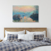 Claude Monet - Sonnenuntergang auf der Seine am La Leinwanddruck (Insitu (Schlafzimmer))