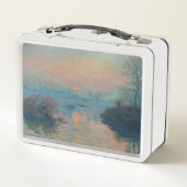 Claude Monet - Sonnenuntergang auf der Seine am La Metall Brotdose (Rückseite)