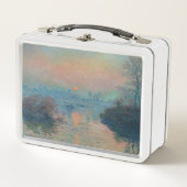 Claude Monet - Sonnenuntergang auf der Seine am La Metall Brotdose (Vorderseite)