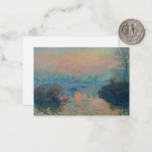 Claude Monet - Sonnenuntergang auf der Seine am La Mitteilungskarte (Vorderseite/Rückseite Beispiel)