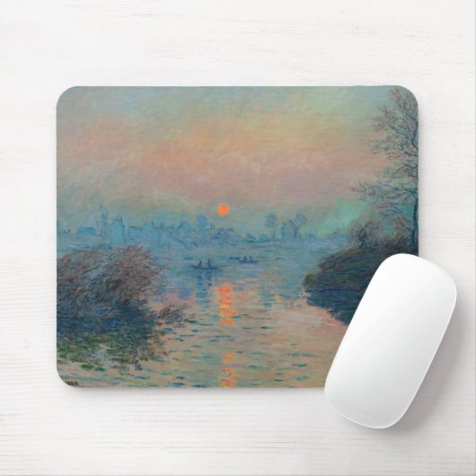 Claude Monet - Sonnenuntergang auf der Seine am La Mousepad (Mit Mouse)