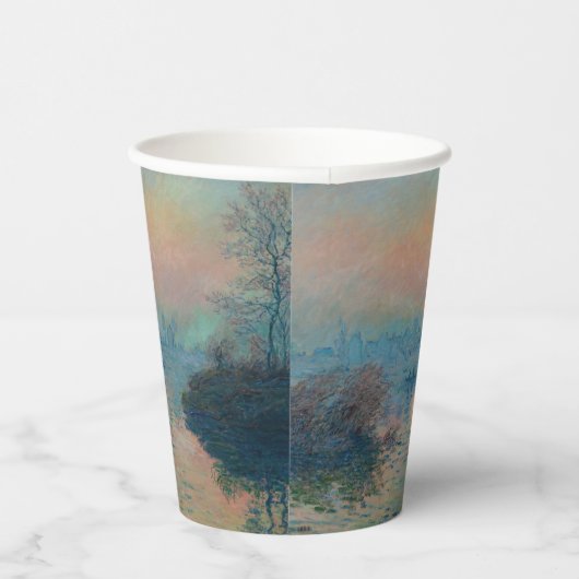 Claude Monet - Sonnenuntergang auf der Seine am La Pappbecher (Rechts)