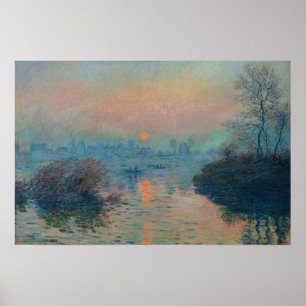 Claude Monet - Sonnenuntergang auf der Seine am La Poster