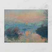 Claude Monet - Sonnenuntergang auf der Seine am La Postkarte (Vorderseite)