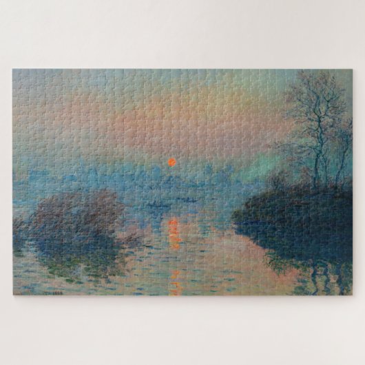 Claude Monet - Sonnenuntergang auf der Seine am La Puzzle (Horizontal)