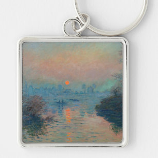 Claude Monet - Sonnenuntergang auf der Seine am La Schlüsselanhänger