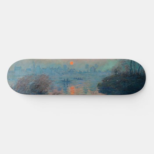 Claude Monet - Sonnenuntergang auf der Seine am La Skateboard (Horizontal)
