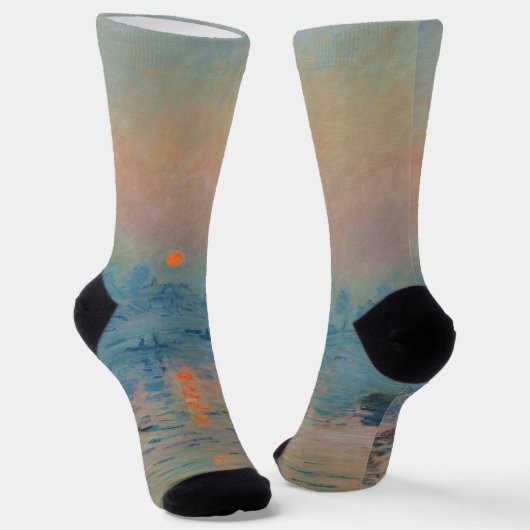 Claude Monet - Sonnenuntergang auf der Seine am La Socken (Gewinkelt)