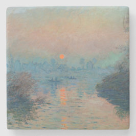 Claude Monet - Sonnenuntergang auf der Seine am La Steinuntersetzer