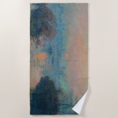 Claude Monet - Sonnenuntergang auf der Seine am La Strandtuch (Vorderseite)