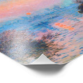 Claude Monet - Sonnenuntergang auf der Seine Fotodruck (Ecke)