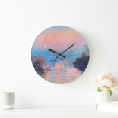 Claude Monet - Sonnenuntergang auf der Seine Große Wanduhr (Zuhause)