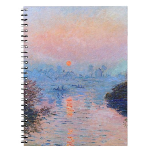 Claude Monet - Sonnenuntergang auf der Seine Notizblock (Vorderseite)