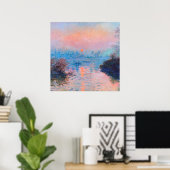 Claude Monet - Sonnenuntergang auf der Seine Poster (Heimbüro)